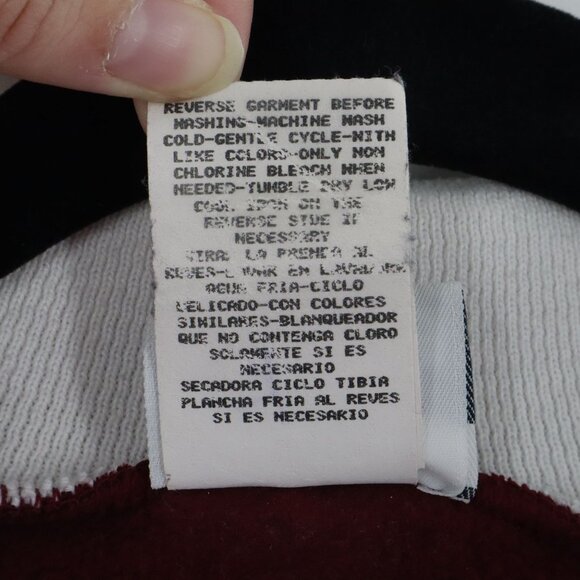 Basic Editions Cat Graphic Sweatshirt Womens L Burgundy Vintage 90s Grannycore - Picture 5 of 13